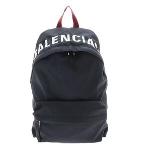 BALENCIAGA Navy Blue Backpack Nylon Daypack